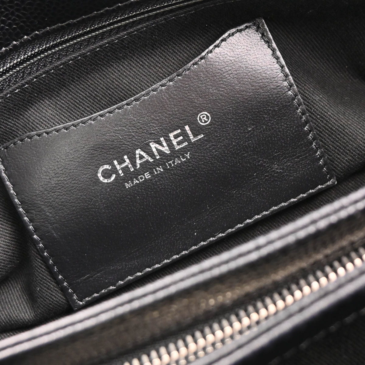 Chanel 2012-2013 Black Caviar Medium Mademoiselle Bowling Bag