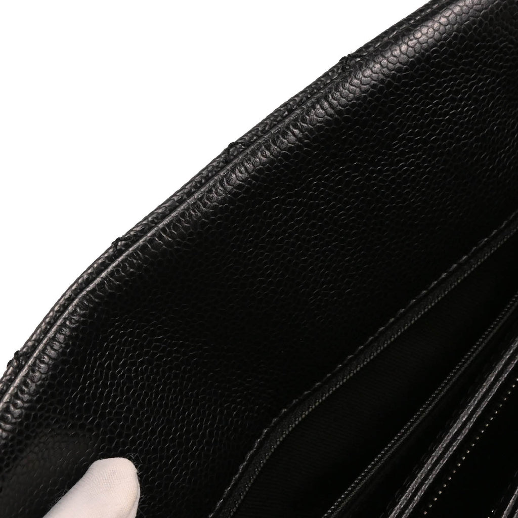 Chanel 2012-2013 Black Caviar Medium Mademoiselle Bowling Bag
