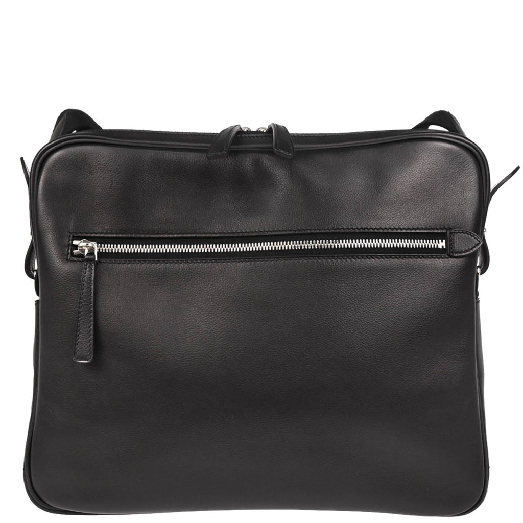Hermes 2014 Black Evergrain Sac Hebdo Reporter Messenger Bag