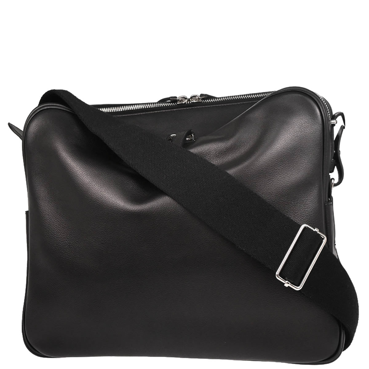 Hermes 2014 Black Evergrain Sac Hebdo Reporter Messenger Bag