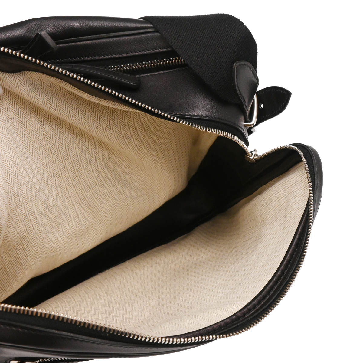 Hermes 2014 Black Evergrain Sac Hebdo Reporter Messenger Bag