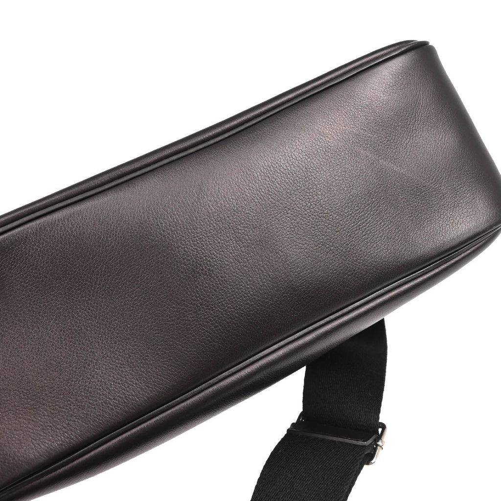 Hermes 2014 Black Evergrain Sac Hebdo Reporter Messenger Bag