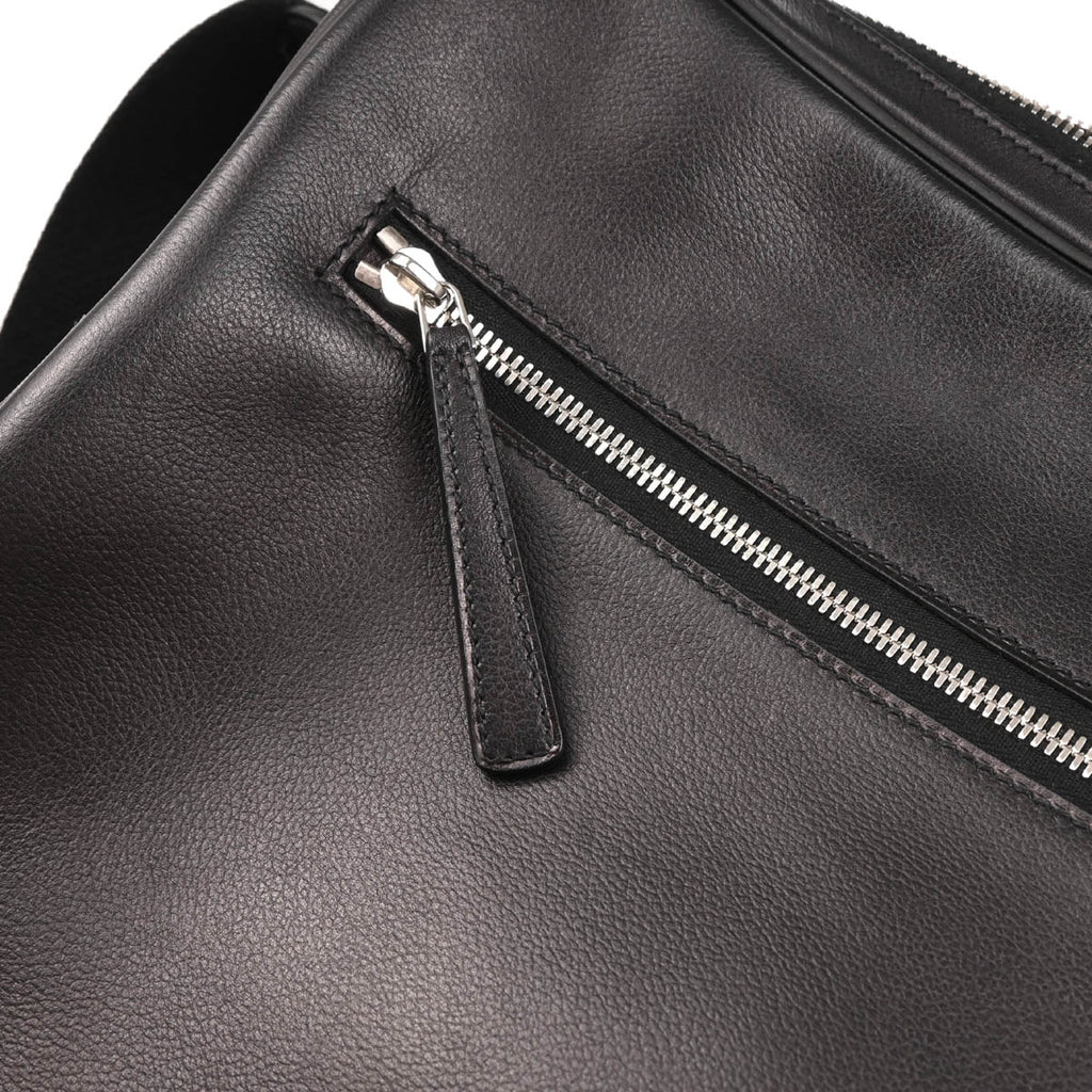 Hermes 2014 Black Evergrain Sac Hebdo Reporter Messenger Bag