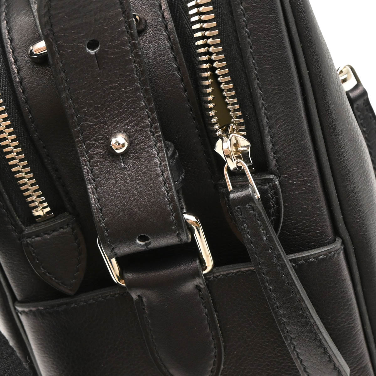 Hermes 2014 Black Evergrain Sac Hebdo Reporter Messenger Bag