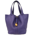 Hermes 2019 Iris Taurillon Clemence Picotin Lock 22 MM Handbag
