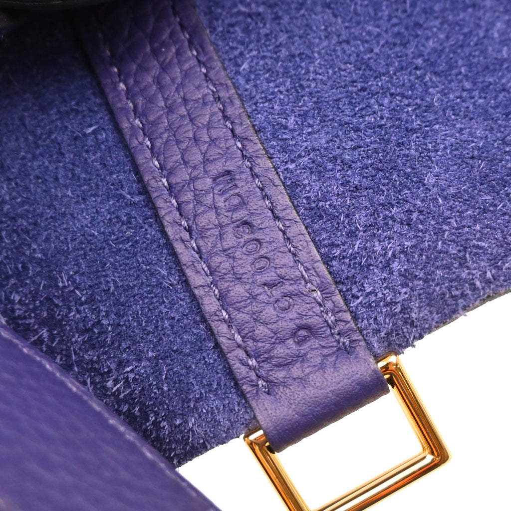 Hermes 2019 Iris Taurillon Clemence Picotin Lock 22 MM Handbag