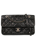 Chanel 2014-2015 Black Calfskin French Riviera Shoulder Bag