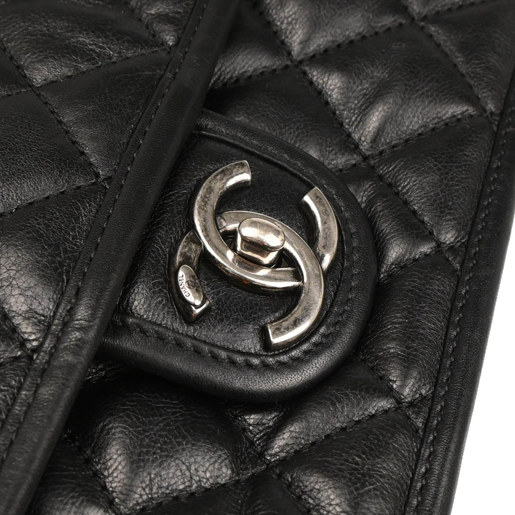 Chanel 2014-2015 Black Calfskin French Riviera Shoulder Bag