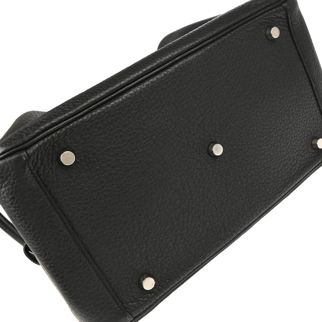 Hermes 2015 Black Taurillon Clemence Lindy 30 Shoulder Bag