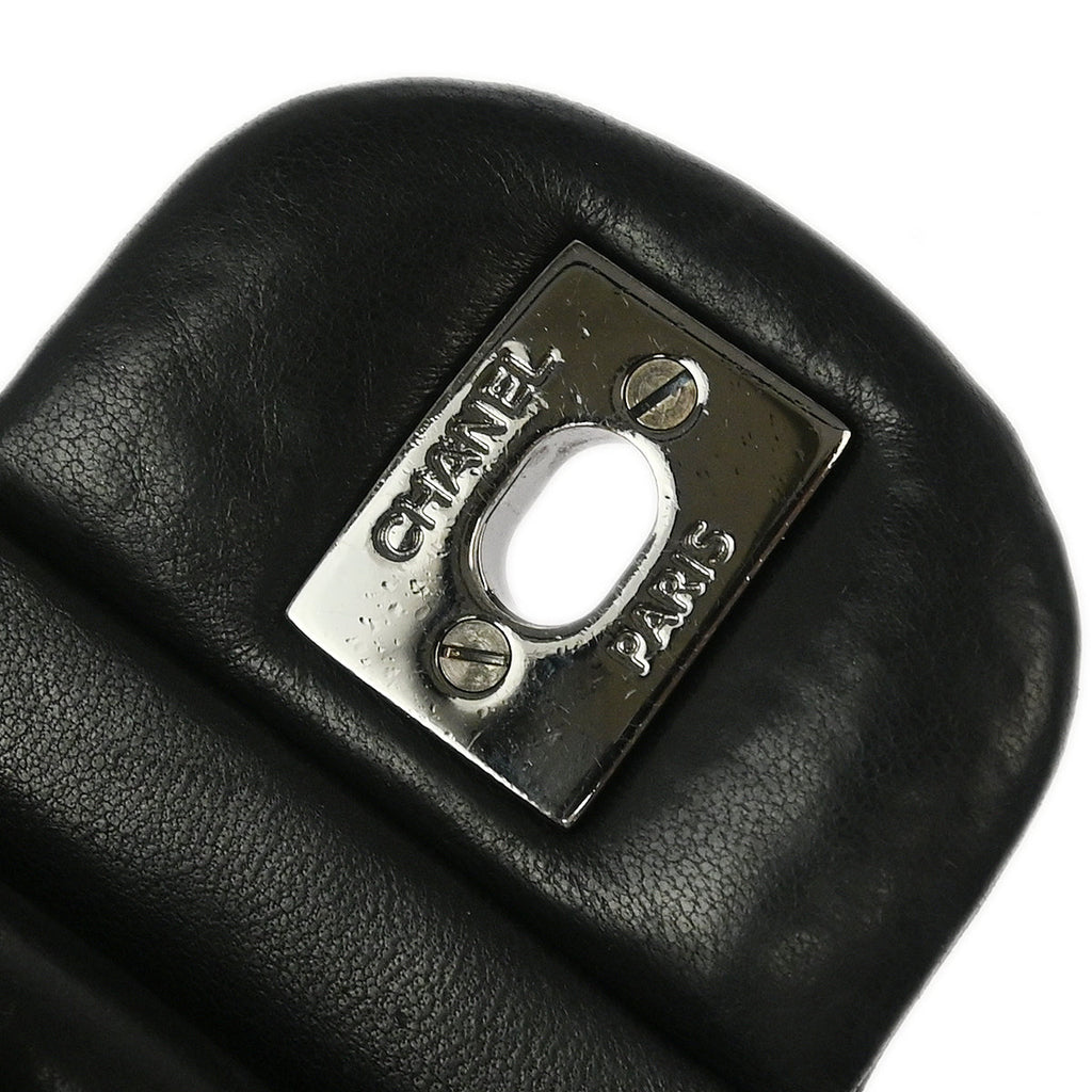 Chanel Black Lambskin Hula Hoop Large Handbag