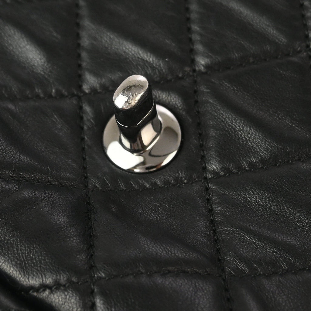 Chanel Black Lambskin Hula Hoop Large Handbag