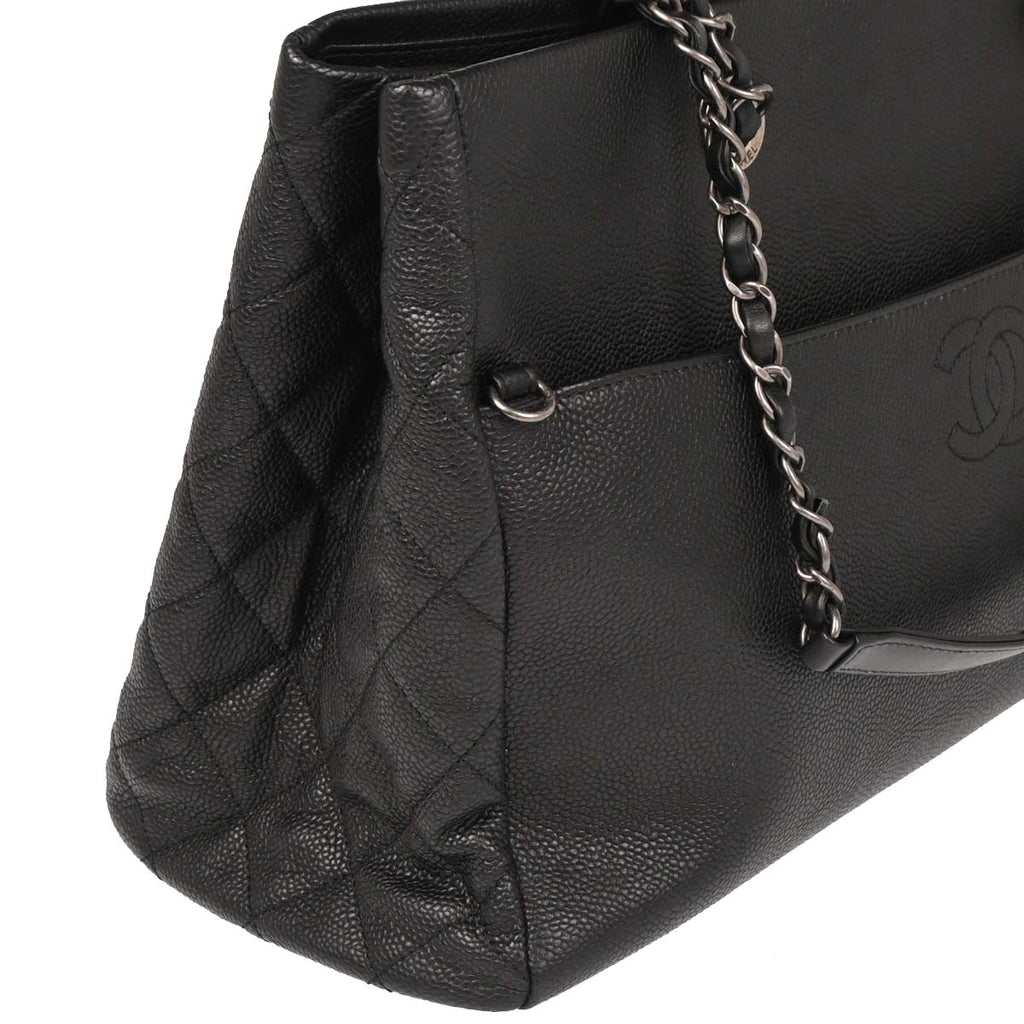 Chanel 2016-2017 Black Caviar 2way Shoulder Handbag