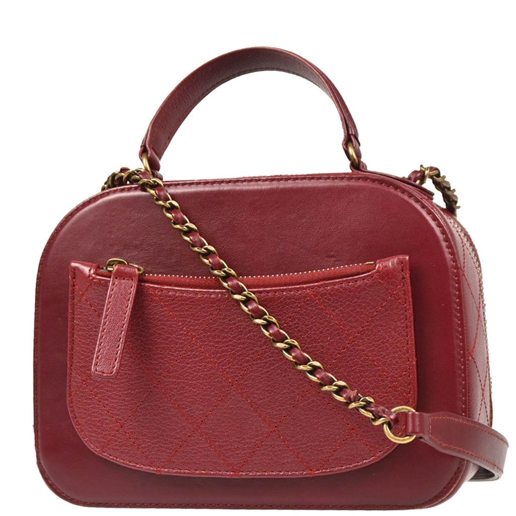 Chanel 2017 Bordeaux Calfskin Coco Curve Vanity Handbag