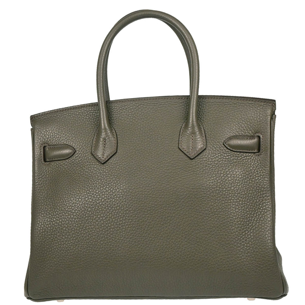 Hermes 2015 Vert de Gris Taurillon Clemence Birkin 30 Handbag