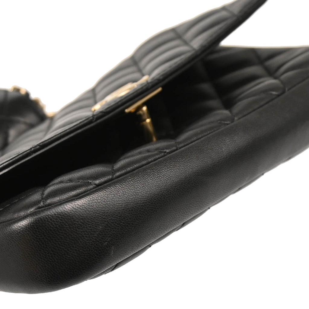 Chanel 2019 Black Lambskin Side Packs Shoulder Bag