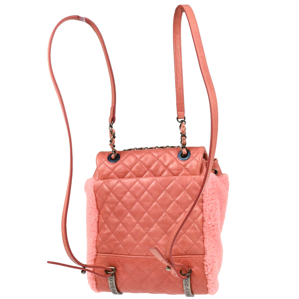 Chanel 2015-2016 Pink Mouton Paris-Salzburg Backpack