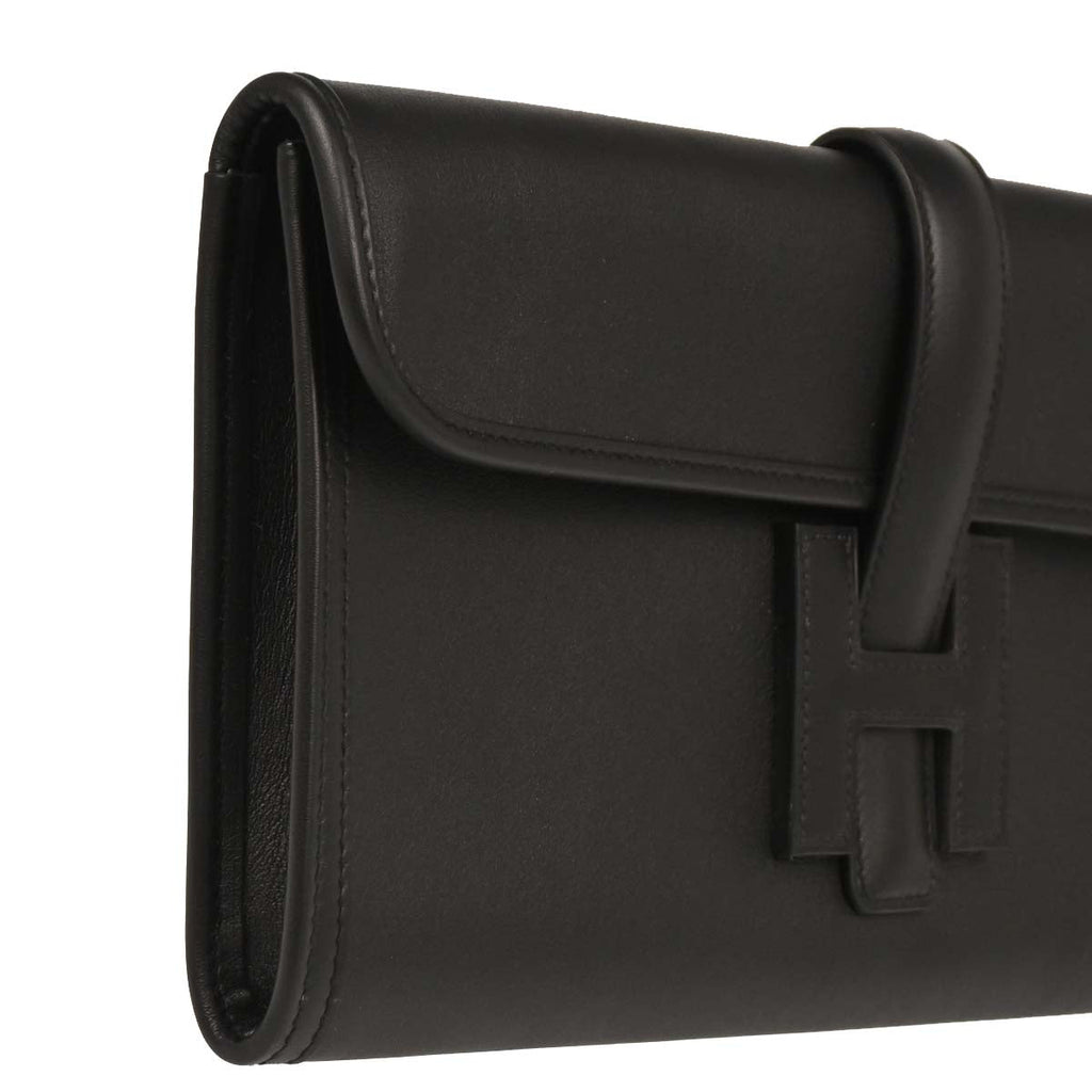 Hermes 2018 Black Swift Jige Elan 29 Clutch Handbag