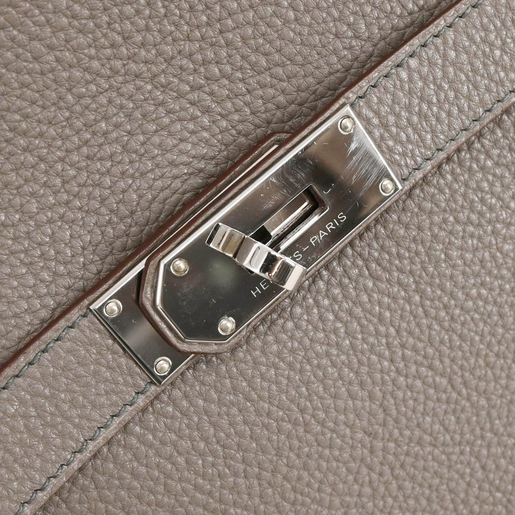 Hermes 2012 Etain Taurillon Clemence Jypsiere 34 Shoulder Bag