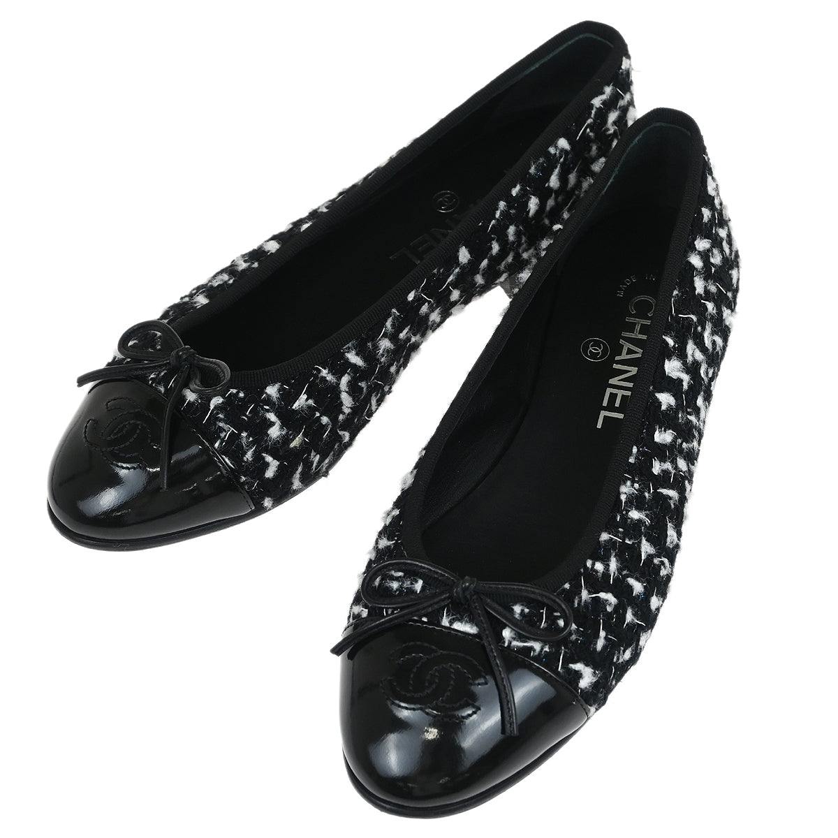 Chanel * Tweed Flat Ballerinas #37C
