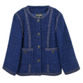 Chanel 2013 Single Breasted Collarless Jacket Navy #42
