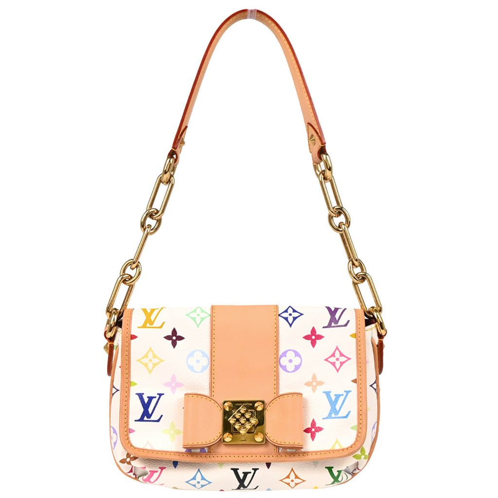 Louis Vuitton 2010 White Monogram Multicolor Patty Chain Handbag M40305