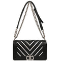 Boy Chanel 2017-2018 Black Calfskin Chevron Medium Shoulder Bag