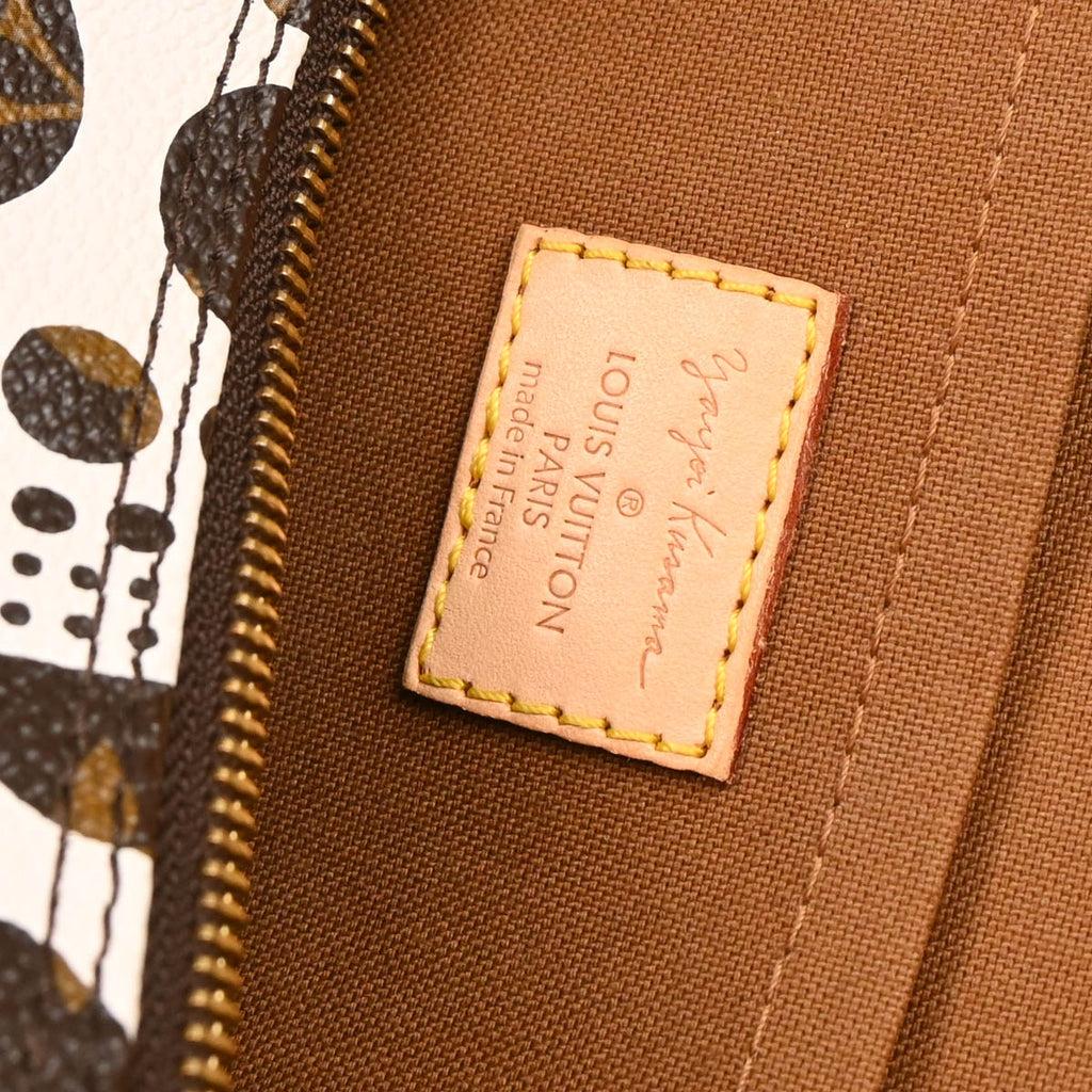 Louis Vuitton 2012 White Pumpkin Dot Papillon 30 Handbag M40687