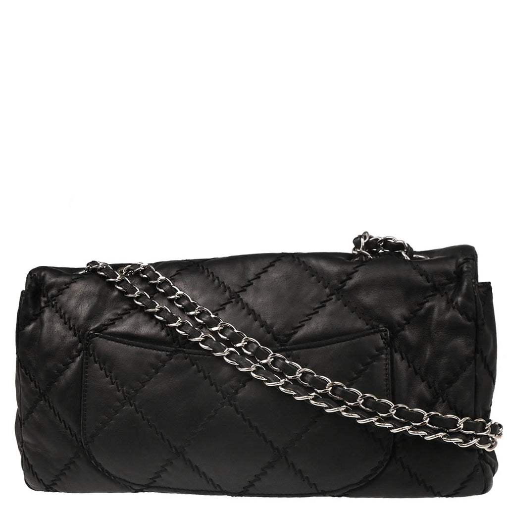 Chanel 2010-2011 Black Calfskin Ultra Stitch Shoulder Bag