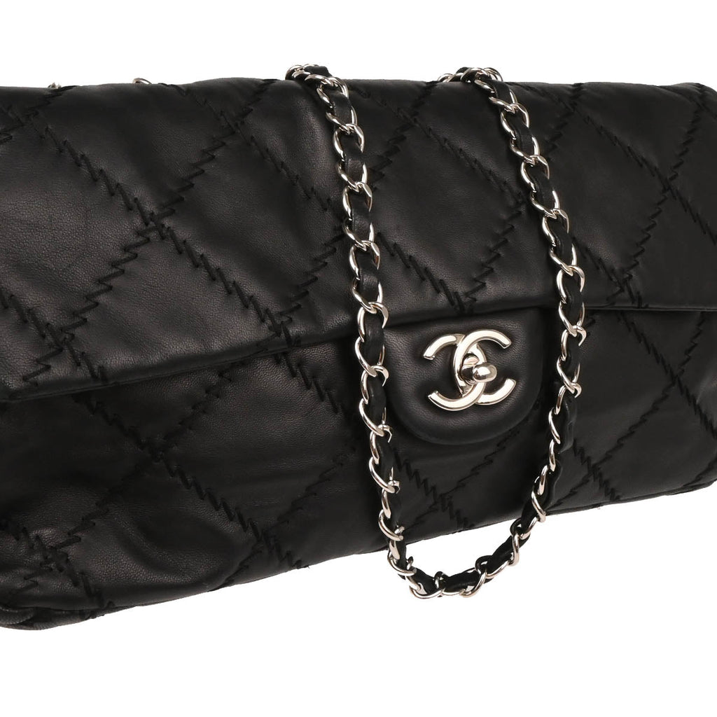 Chanel 2010-2011 Black Calfskin Ultra Stitch Shoulder Bag
