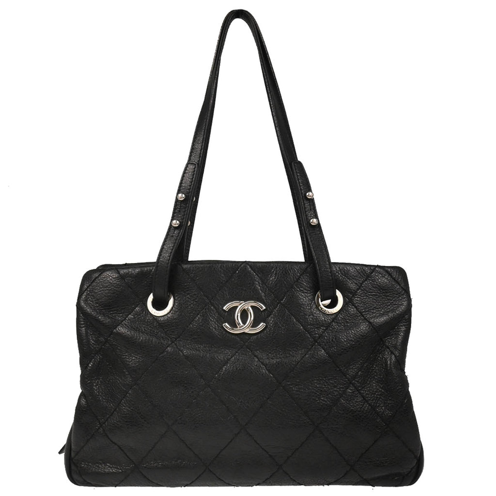 Chanel 2010-2011 Black Calfskin Tote Handbag