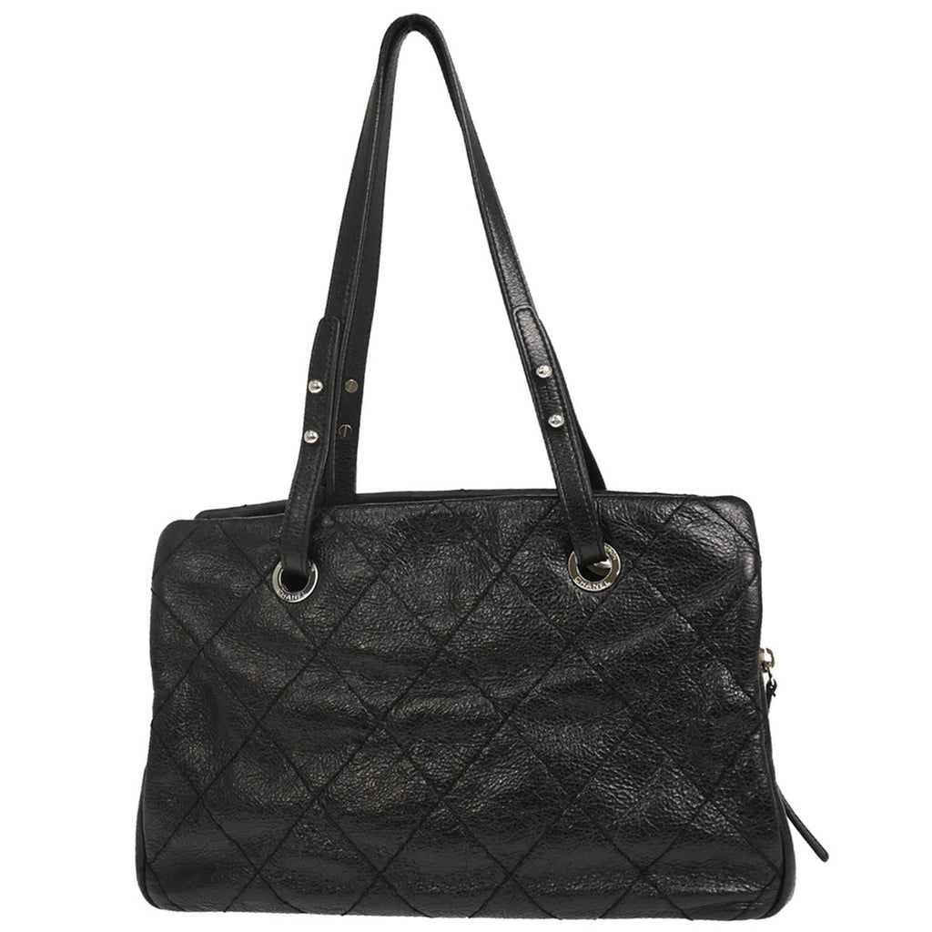 Chanel 2010-2011 Black Calfskin Tote Handbag