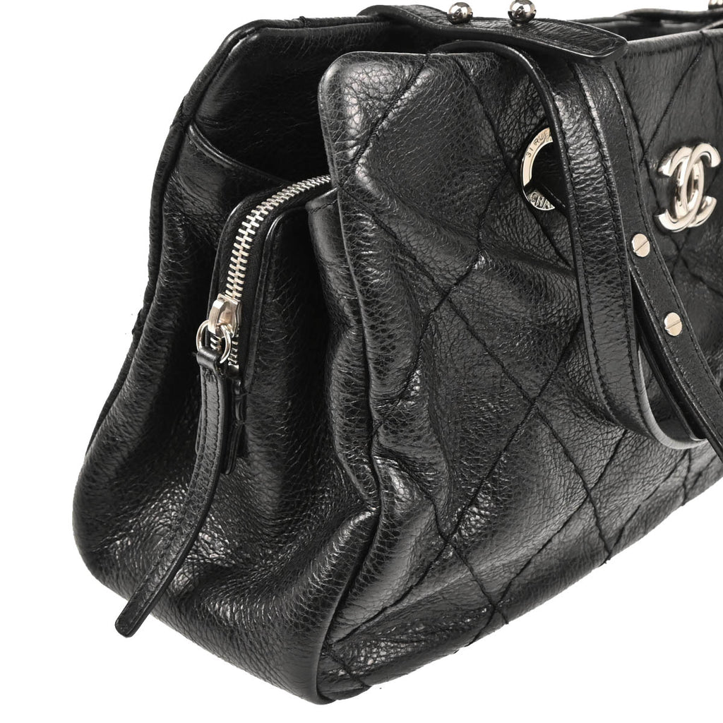 Chanel 2010-2011 Black Calfskin Tote Handbag