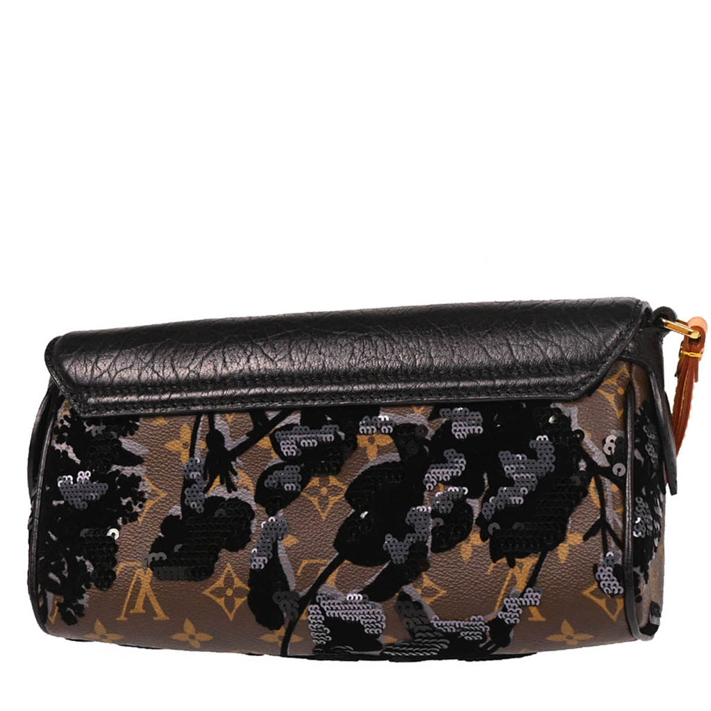 Louis Vuitton 2010 Monogram Fleur de Jais Manege Clutch Bag M40435