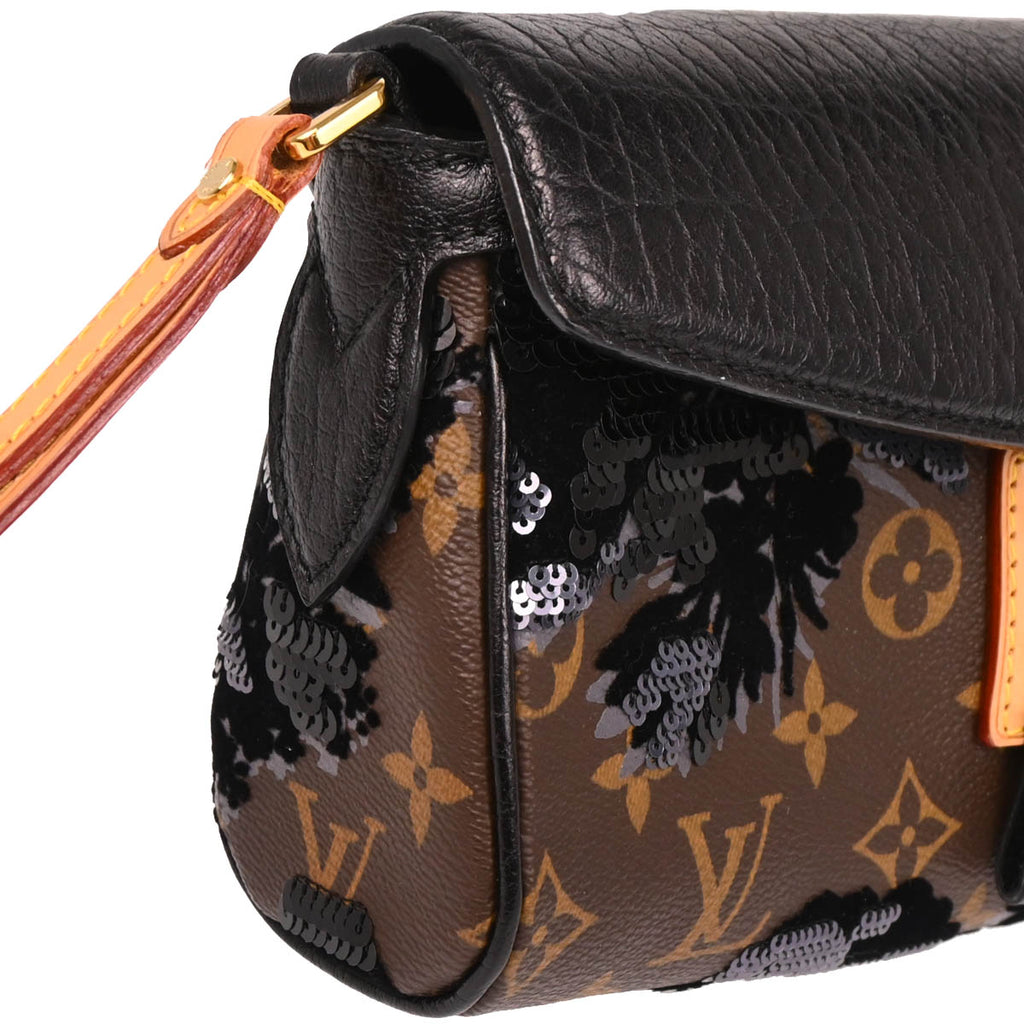 Louis Vuitton 2010 Monogram Fleur de Jais Manege Clutch Bag M40435