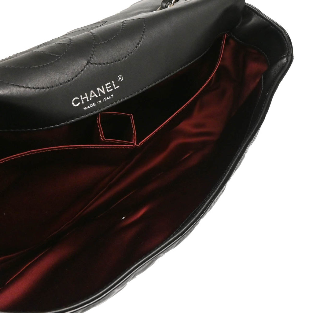 Chanel 2010-2011 Black Patent Leather Icons Flap Shoulder Bag