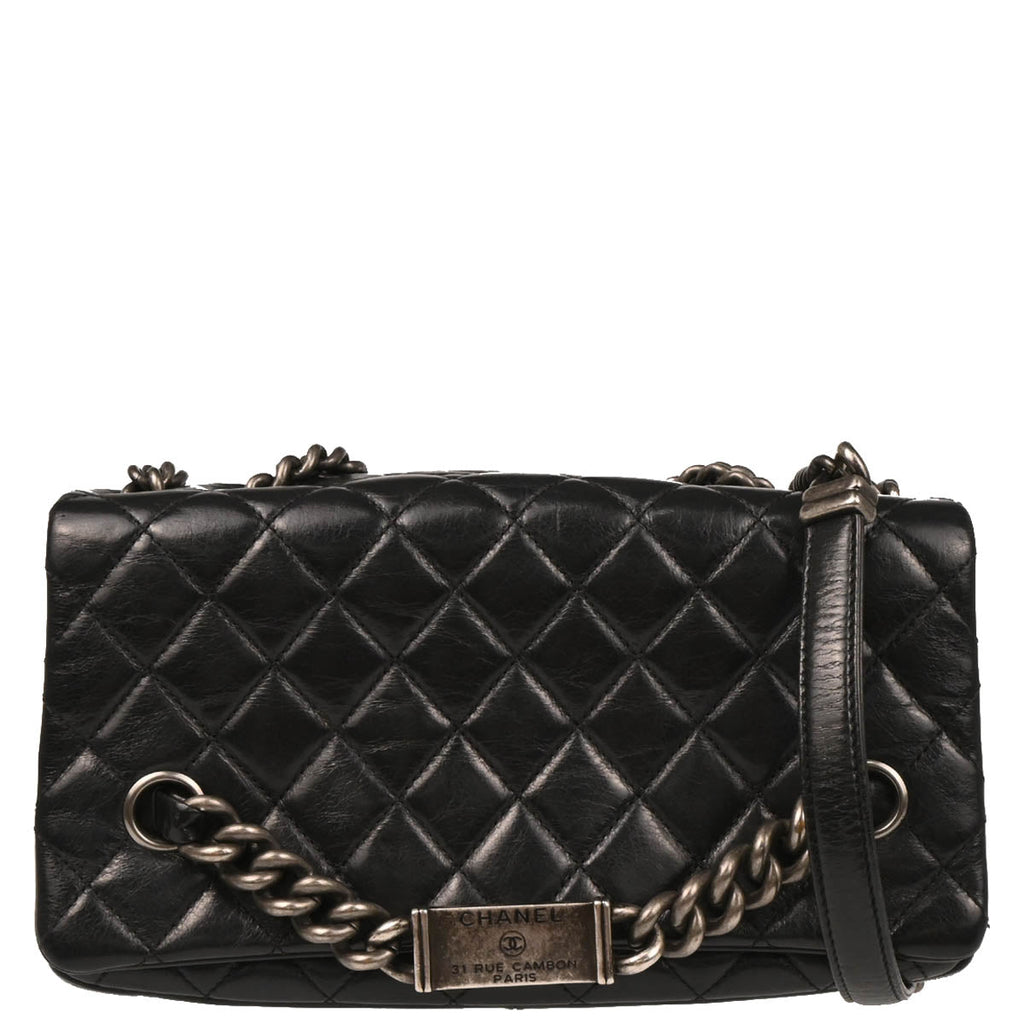 Chanel 2014-2015 Black Calfskin Shoulder Bag