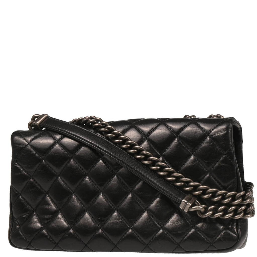 Chanel 2014-2015 Black Calfskin Shoulder Bag