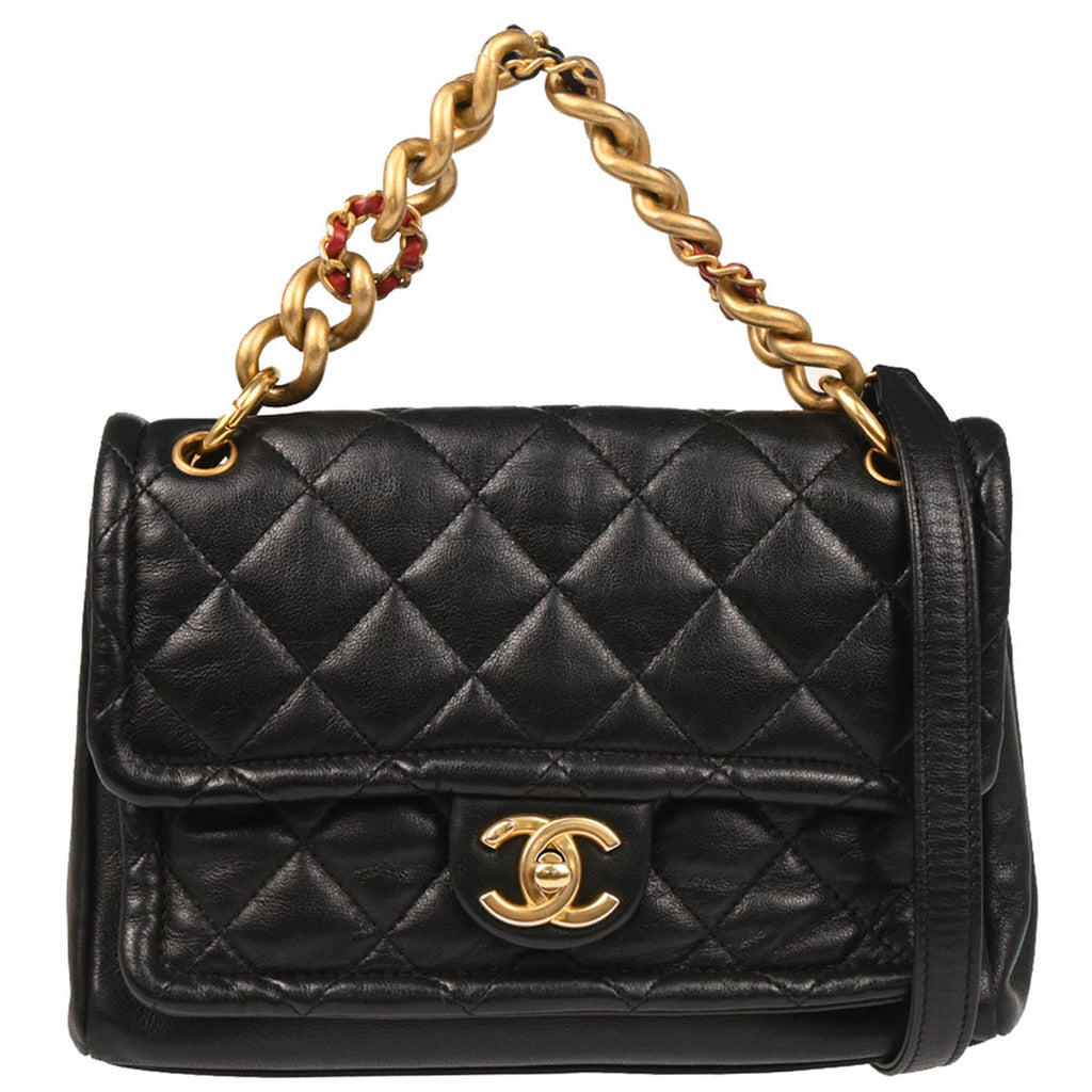 Chanel 2019 Black Lambskin 2way Shoulder Handbag