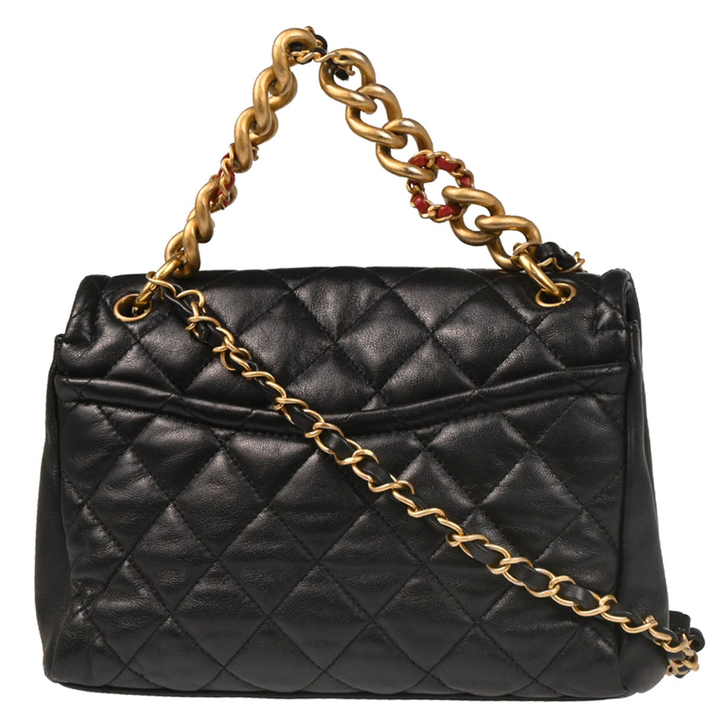 Chanel 2019 Black Lambskin 2way Shoulder Handbag