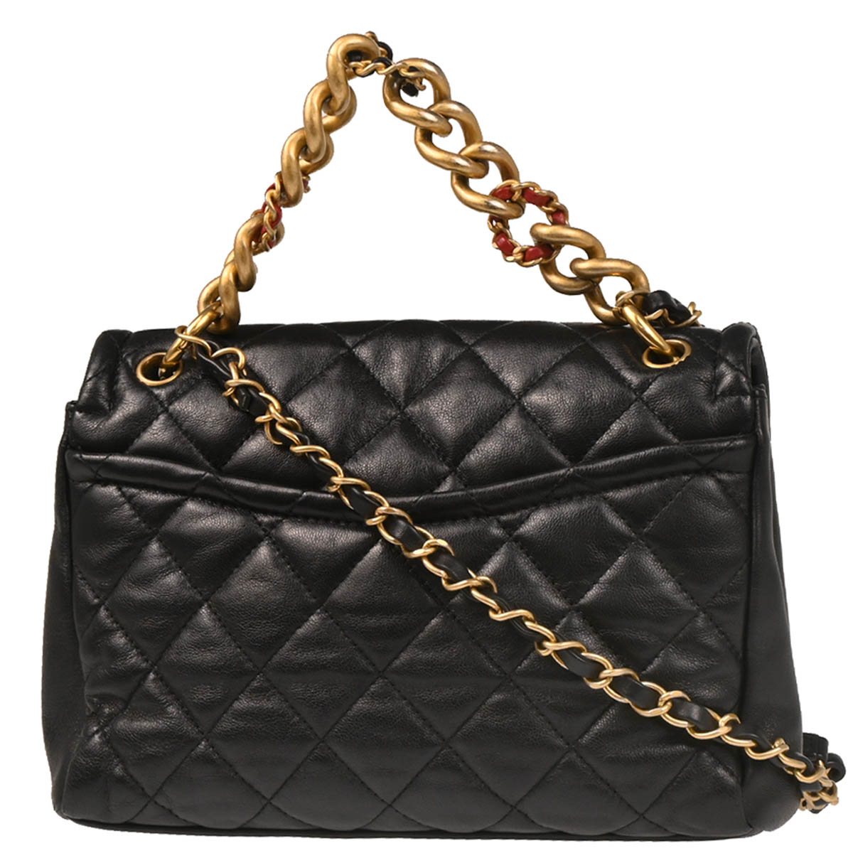 Chanel 2019 Black Lambskin 2way Shoulder Handbag