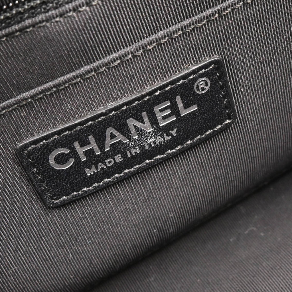 Chanel 2017 Black Lambskin Tweed Corset Flap Shoulder Bag