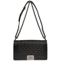 Boy Chanel 2014 Black Lambskin Medium Shoulder Bag