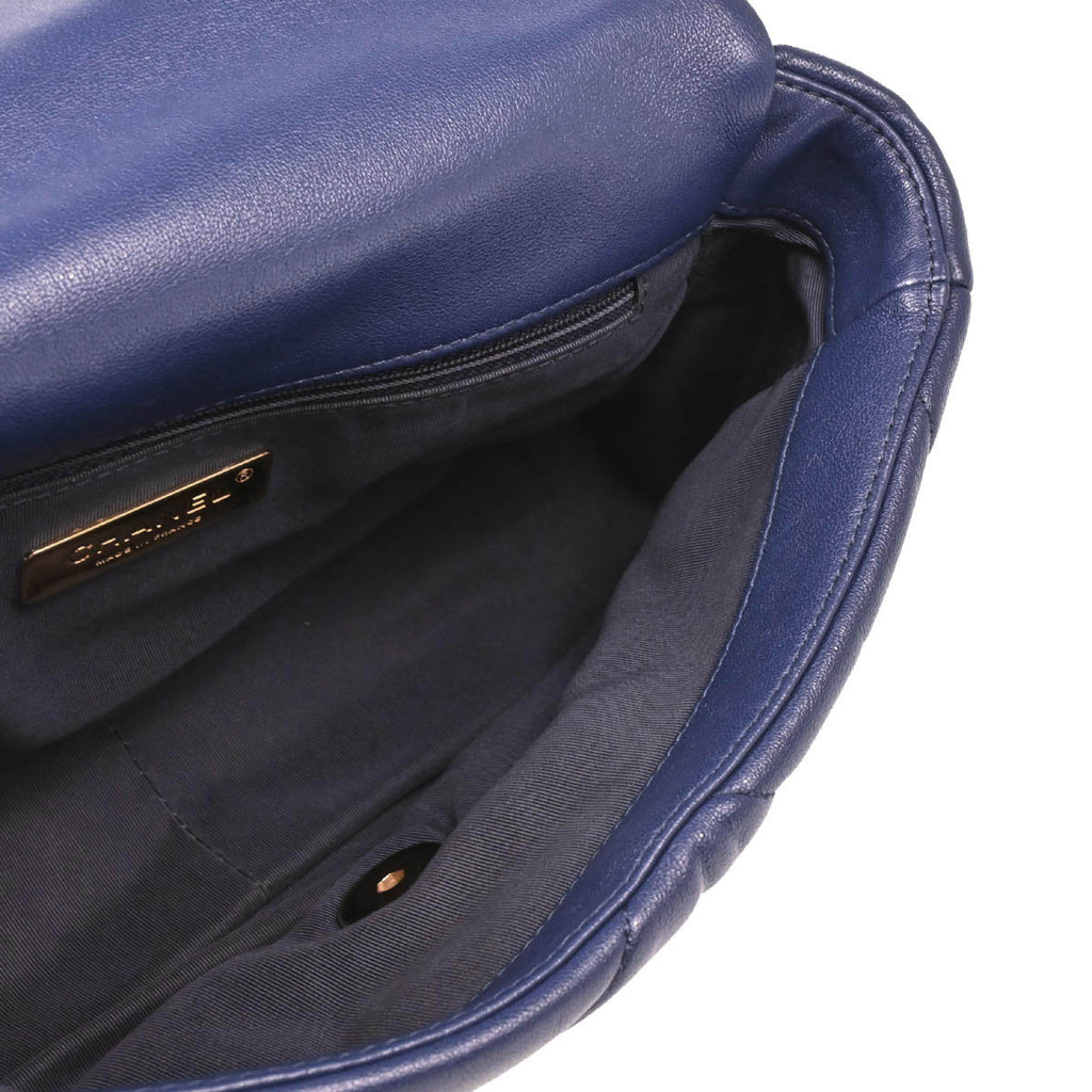 Chanel 2019 Navy Calfskin 19 Dix-neuf 2way Shoulder Handbag Bag