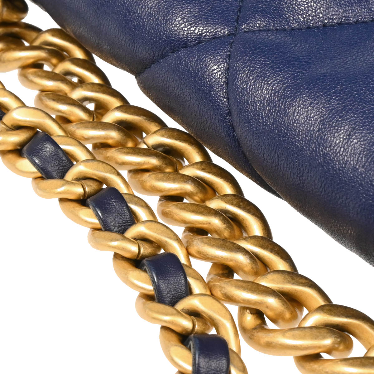 Chanel 2019 Navy Calfskin 19 Dix-neuf 2way Shoulder Handbag Bag