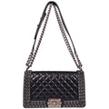 Boy Chanel 2017 Dark Navy Calfskin Medium Shoulder Bag
