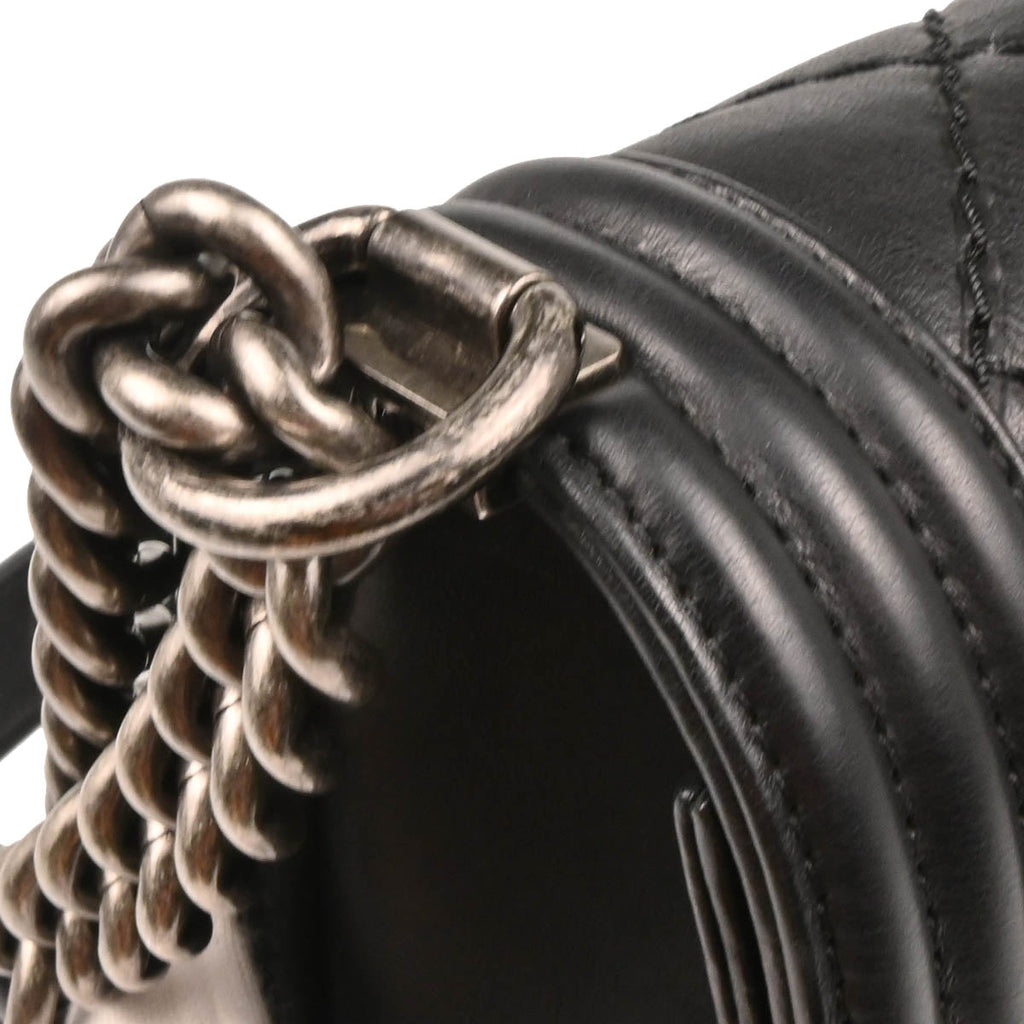 Boy Chanel 2014 Black Calfskin Medium Shoulder Bag