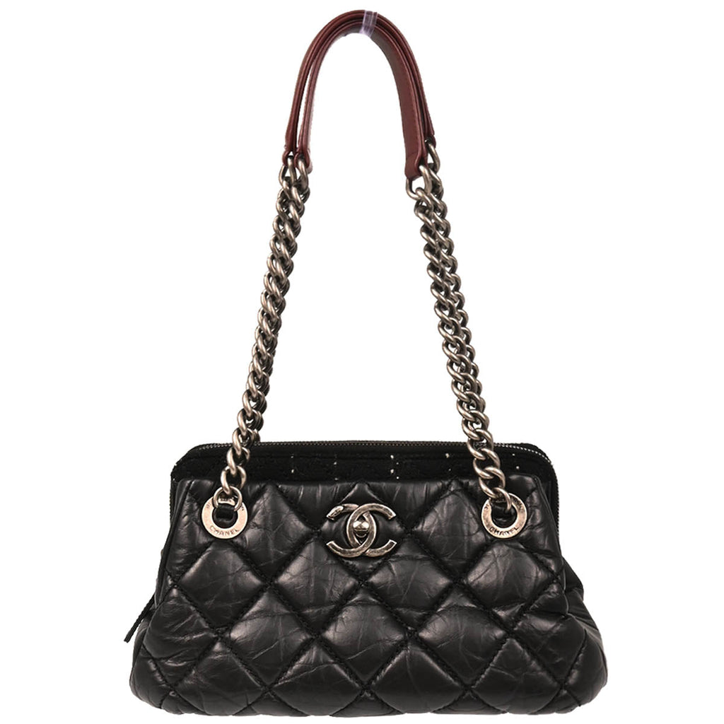 Chanel 2013-2014 Black Calfskin Shoulder Bag