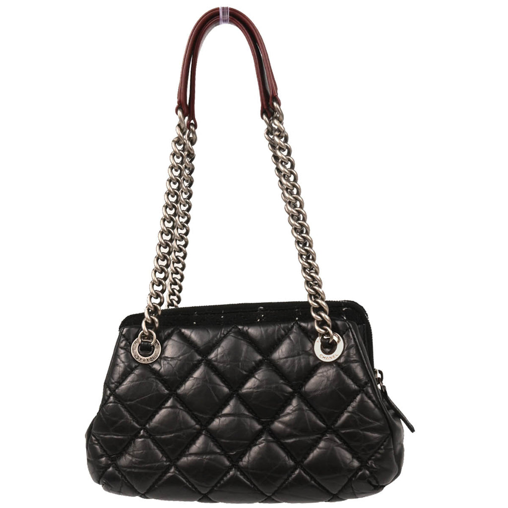 Chanel 2013-2014 Black Calfskin Shoulder Bag
