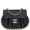 Chanel 2014 Navy Calfskin Chain Around Shoulder Bag
