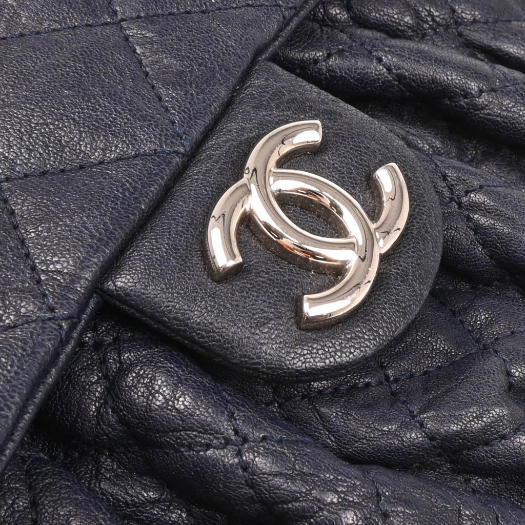 Chanel 2014 Navy Calfskin Chain Around Shoulder Bag